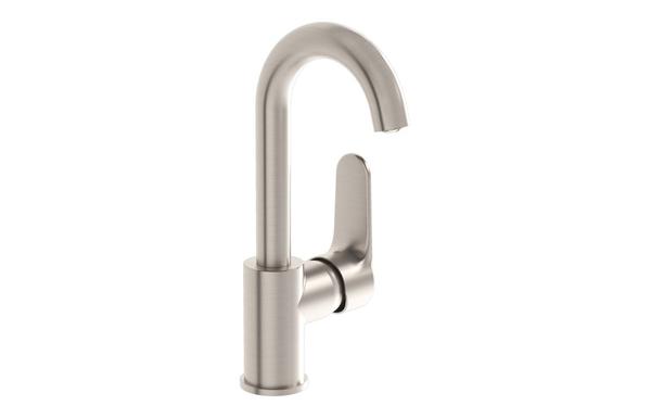 VitrA Root Round Swivel Basin Mixer - Brushed Nickel